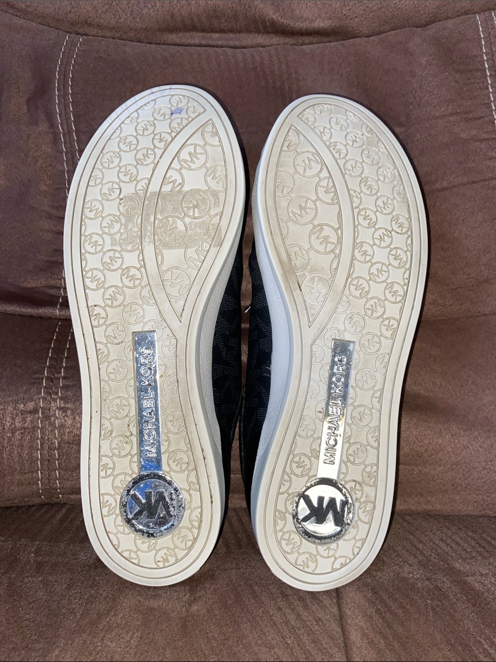 Michael Kors Black Low-Top MK Logo Sneakers - Picture 9 of 12
